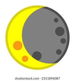 Waning Crescent Moon Icon Emoji Vector Stock Vector (Royalty Free ...