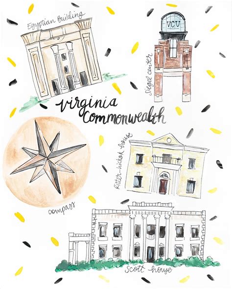 Virginia Commonwealth University Map Print - Etsy