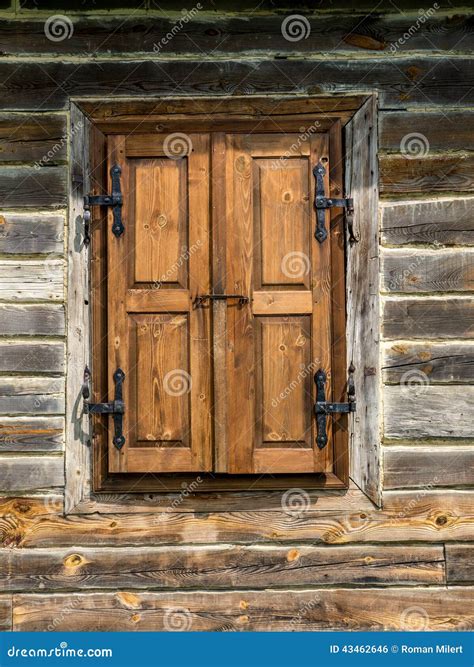 Rustic Window Shutters Stock Photo - Image: 43462646