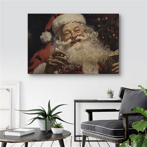 Santa Claus Printable Christmas Art Festive Holiday Print - Etsy