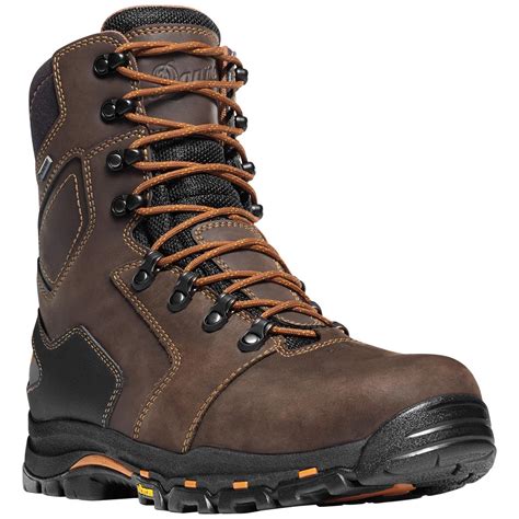 Men's Danner 8" Vicious GTX Non-Metallic Safety Toe Work Boots, Black / Blue - 614603, Work ...