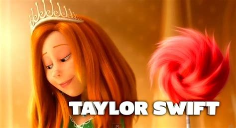 the animated character taylor swift is holding a lollipop