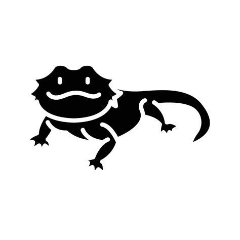 Bearded Dragon Clipart Black And White