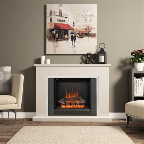 Be Modern Ashburnham Black Chrome Effect Electric Fire Suite in 2021 ...