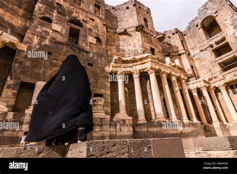 Bosra theater and citadel , Syria Stock Photo - Alamy