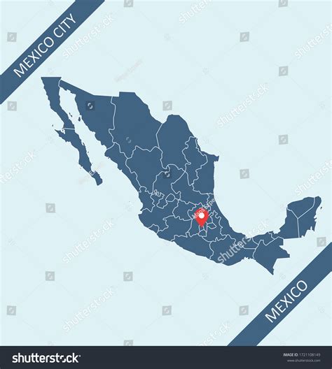 Mexico Map Capital Mexico City: เวกเตอร์สต็อก (ปลอดค่าลิขสิทธิ์) 1721108149 | Shutterstock