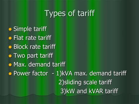 PPT - tariff PowerPoint Presentation, free download - ID:1949012