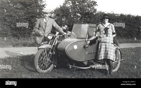 Vintage Motor Cycle and sidecar Stock Photo - Alamy