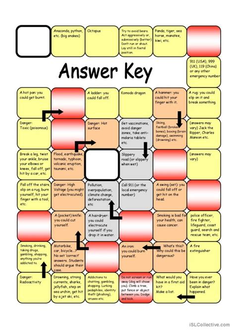 Board Game - Danger Zone general voc…: English ESL worksheets pdf & doc