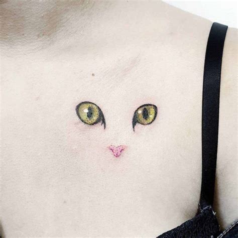 Cat Eyes Tattoo on Collar Bone - Best Tattoo Ideas Gallery | Tatuajes ...