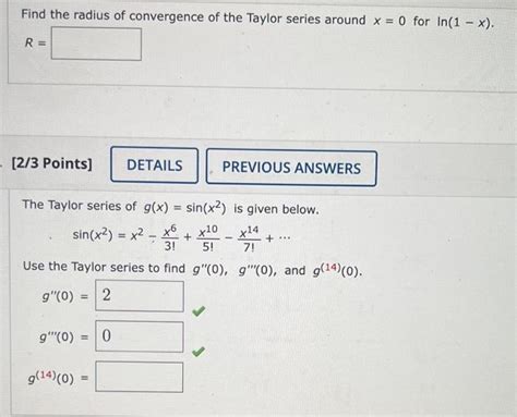 Solved Find the radius of convergence of the Taylor series | Chegg.com