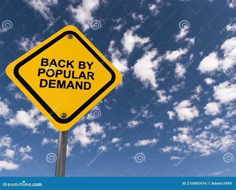 Back by Popular Demand Traffic Sign Stock Illustration - Illustration ...