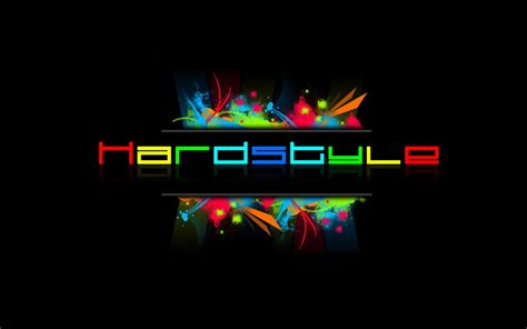 Hardstyle logo, music, black, typography, colorful HD wallpaper | Wallpaper Flare