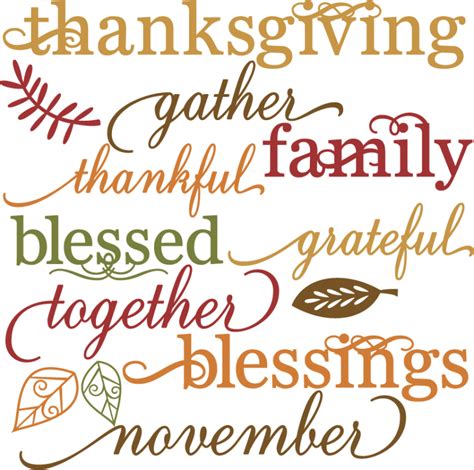 Thanksgiving Words Set SVG cut files for scrapbooking thanksgiving words clipart free svg cuts ...