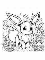 Eevee  Simple coloring Page All Pokemon Pages Kids Coloring sketch template