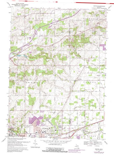 Denton topographic map, MI - USGS Topo Quad 42083c5