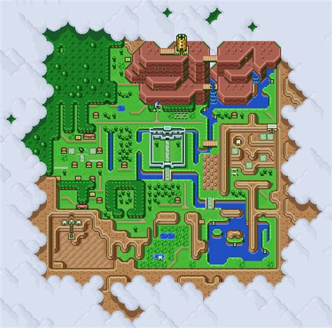 Leyenda de Zelda: Un enlace al pasado mapa de Hyrule | Etsy