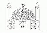 Coloring Page Islamic  Home sketch template