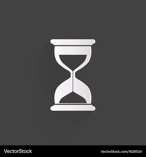 Sand clock icon glass timer symbol Royalty Free Vector Image