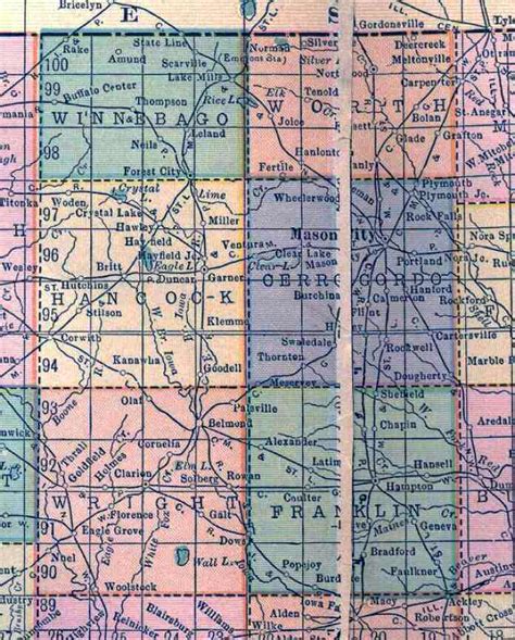 IAGenWeb ~ Cerro Gordo County 1910-1914 Area Map