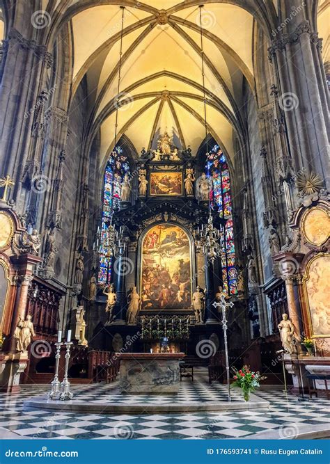 St. Stephen S Cathedral Interior Vienna Stock Image - Image of church, cathedral: 176593741