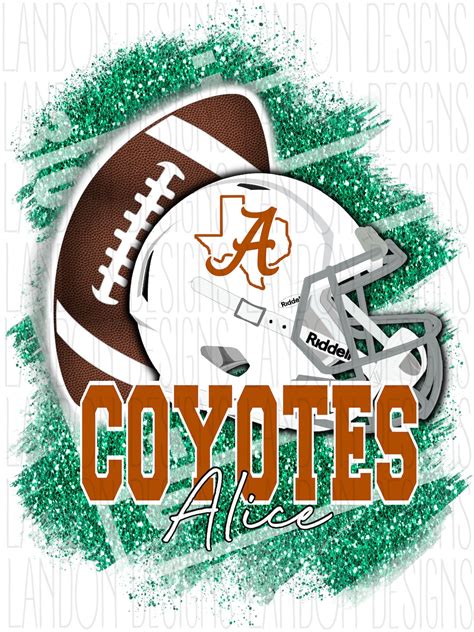 Alice Coyotes Football Burnt Orange PNG Helmet - Etsy