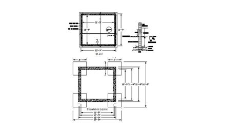 Overhead Water Storage Tank Foundation Plan. Download cad file now ...