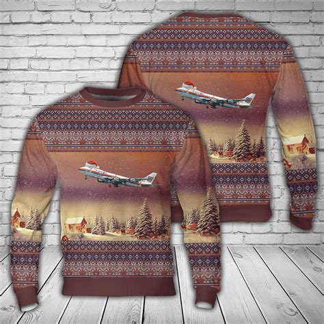 United Airlines Boeing 747-200 Christmas AOP Sweater – Merch Gears