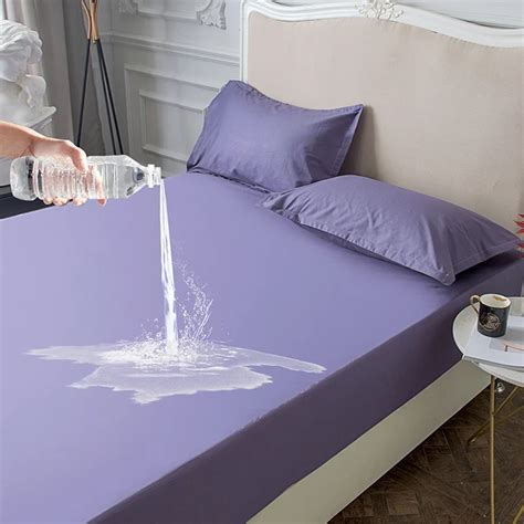 Waterproof and breathable 100%cotton bed sheet fitted sheet satin ...