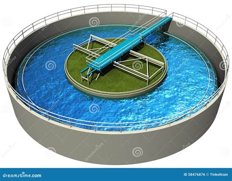 Waste Water Treatment Plant Stock Illustration - Illustration of ...