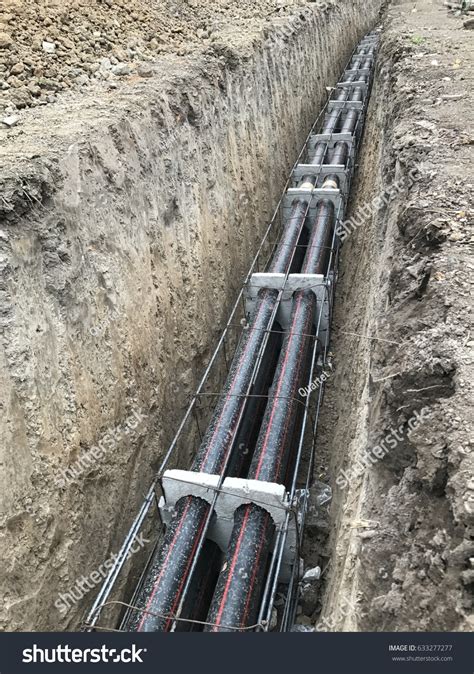 Underground Cable Duct Bank Installation Stock Photo 633277277 ...