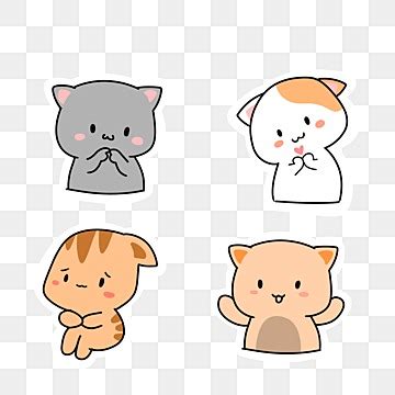 Kawaii Cat PNG, Vector, PSD, and Clipart With Transparent Background ...