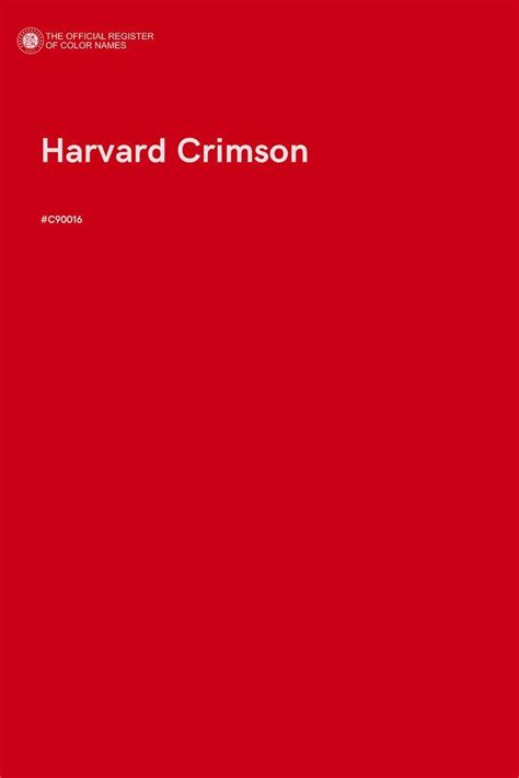 Harvard Crimson Color | Red color meaning, Pantone colour palettes, Red colour palette