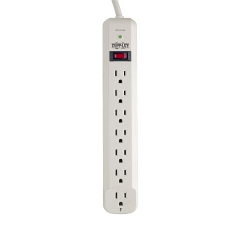 Surge Protector, 7 Outlet, 1080 Joules, 12-ft Cord, Gray | Eaton