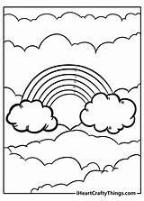 Rainbow Cloud Coloring Pages sketch template