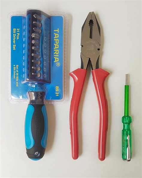 TAPARIA Tool Kit with Screw Driver Set, Taparia Tester AND 8 ...