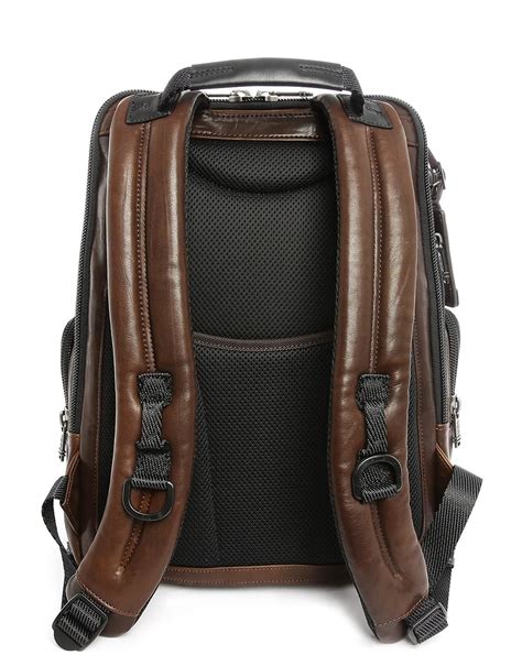 Tumi Brown Knox Bravo Leather Backpack in Brown for Men | Lyst