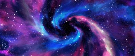 Spiral galaxy Wallpaper 4K, Milky Way, Stars, Deep space