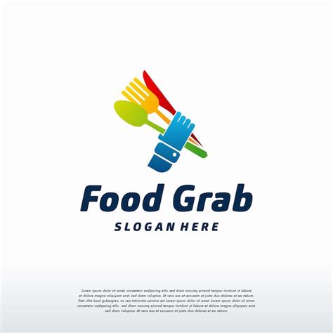 Premium Vector | Food grab logo designs concept vector, restaurant logo template