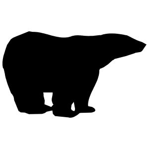 Polar Bear Silhouette Sticker