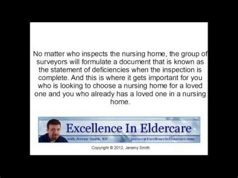 Use Nursing Home Regulations to Compare Nursing Homes - YouTube