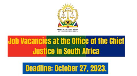 Job Vacancies at the Office of the Chief Justice in South Africa