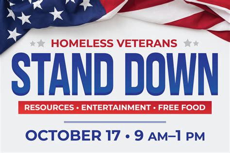 Homeless Veterans Stand Down: Oct. 17, 9 a.m. - 1 p.m. - TAP