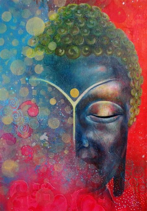 Saatchi Art Artist Helma van der Zwan; Painting, “Color the World - Buddha” #art Buddha Zen ...