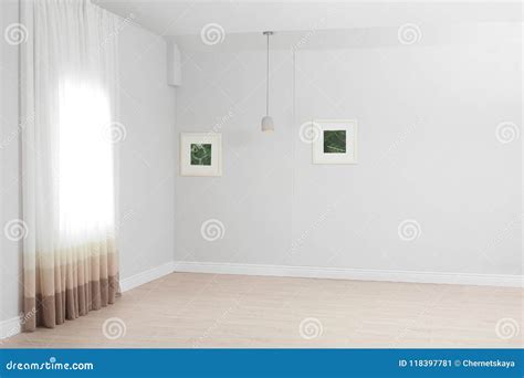 Empty Living Room with Window. Modern Interior Design Stock Image ...