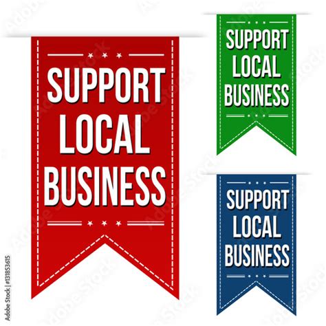 "Support local business banner design set" Stock image and royalty-free vector files on Fotolia ...