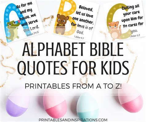 Free Printable Alphabet Memory Verses For Kids! (Bible Quotes) - Printables and Inspirations