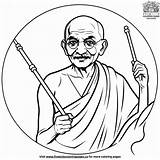Wise Mahatma Gandhi Coloring Pages sketch template