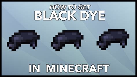 How to get black dye in minecraft without squids | Paiement