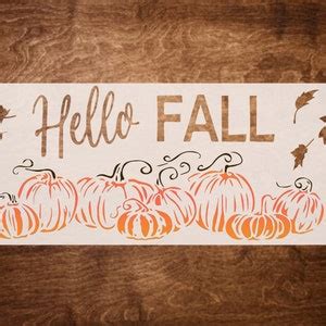 HELLO Fall Stencil DIY Home Fall Décor Craft Stencil - Etsy